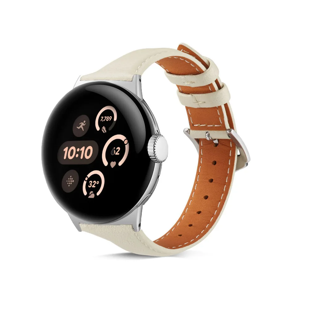 本革時計ストラップ Google Pixel Watch ファッションスモールウエストレザーストラップウォータードロップバックル