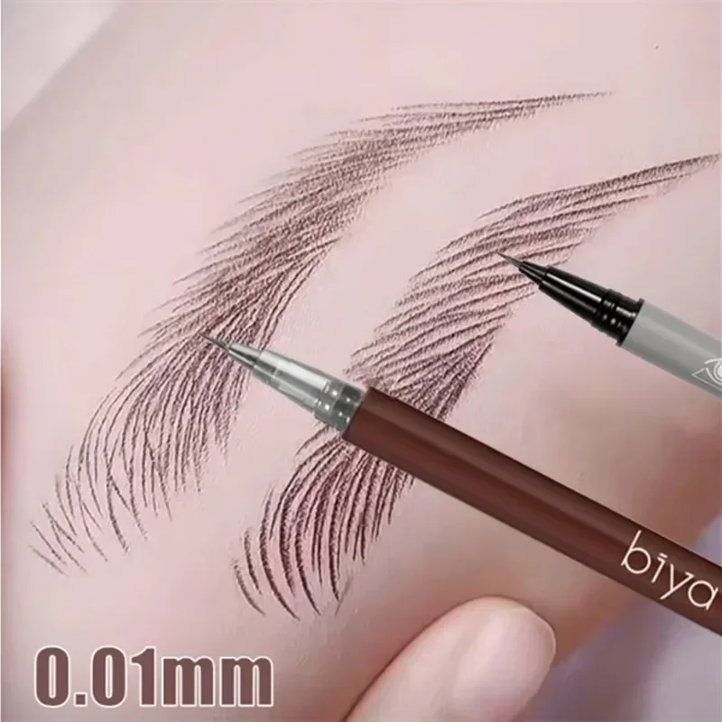 Liquid Water Eyebrow Pencil Very Fine Head Waterproof Sweatproof Not Off Color Lazy People Drawing Eyebrow Gods New Wild Eyebrow