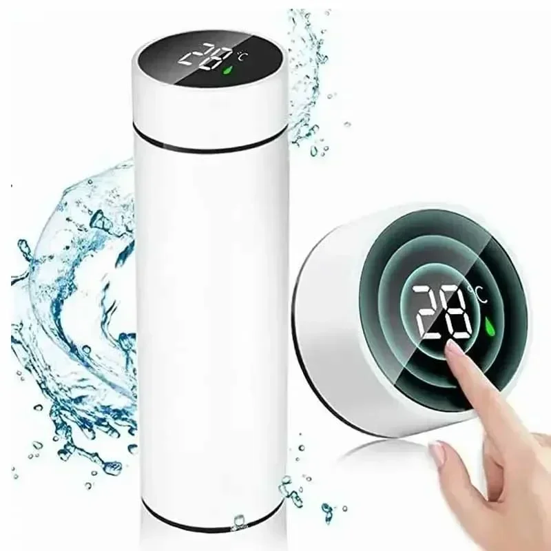 500ml 304 Stainless Steel Thermos Bottle Smart Cup Digital with Temperature Display Long-lasting Heat Mugs Travel Water Bottles