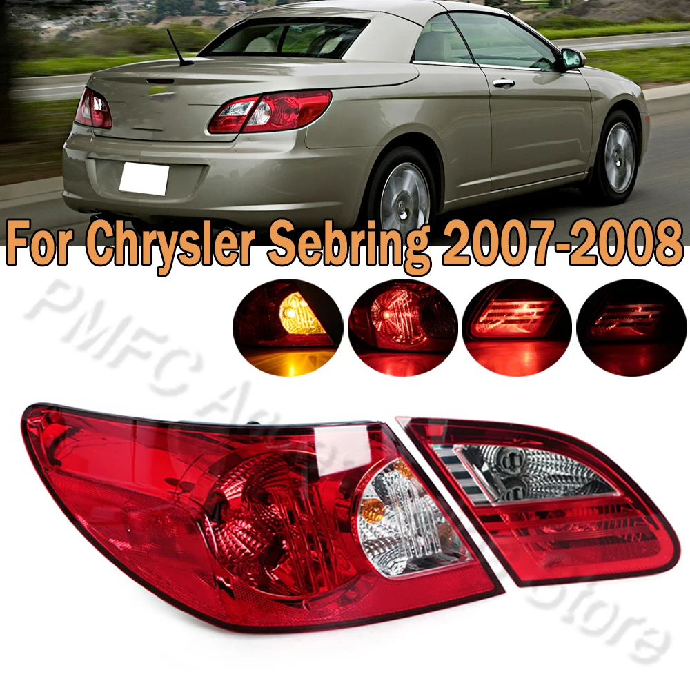 Rear Bumper Tail Light Turn Signal Light Brake Light Tail Lamp For Chrysler Sebring 2007 2008 For Car Stop Lamp 5303987AE-PFM