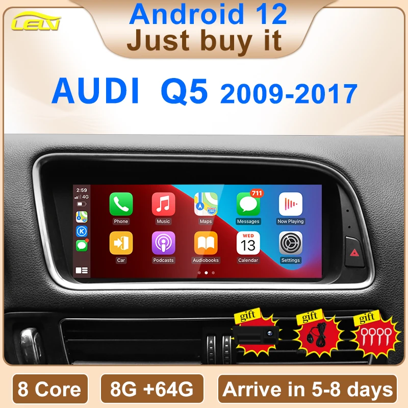 

Factory Price 8.8" 8Core Android13 Auto Radio Apple Carplay For AUDI Q5 From 09 to 16 Years Car Player Multimedia GPS Navigation