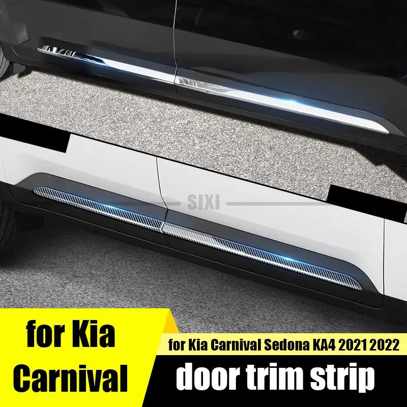 for Kia Carnival Sedona KA4 2021 2022 car door side skirt decoration ABS exterior modification upgrade accessories