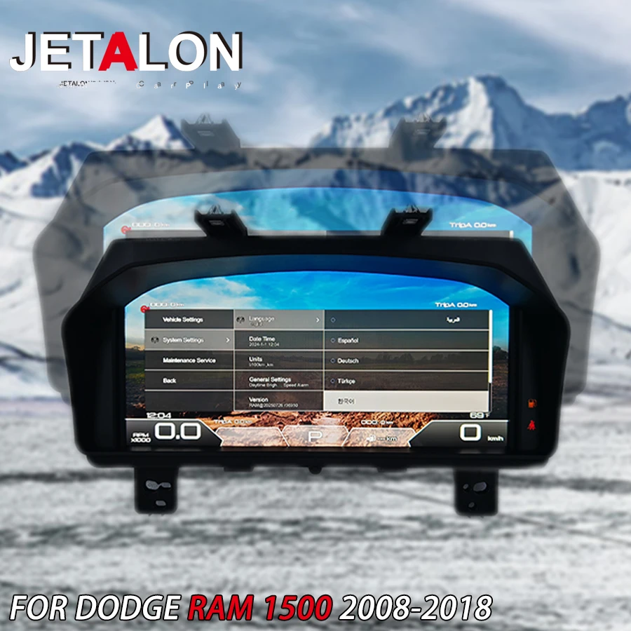 

13.1inch For Dodge RAM 1500 2008-2018 Dashboard Screen Digital Cluster Virtual Cockpit Car Multimedia Player LCD Panel Screen