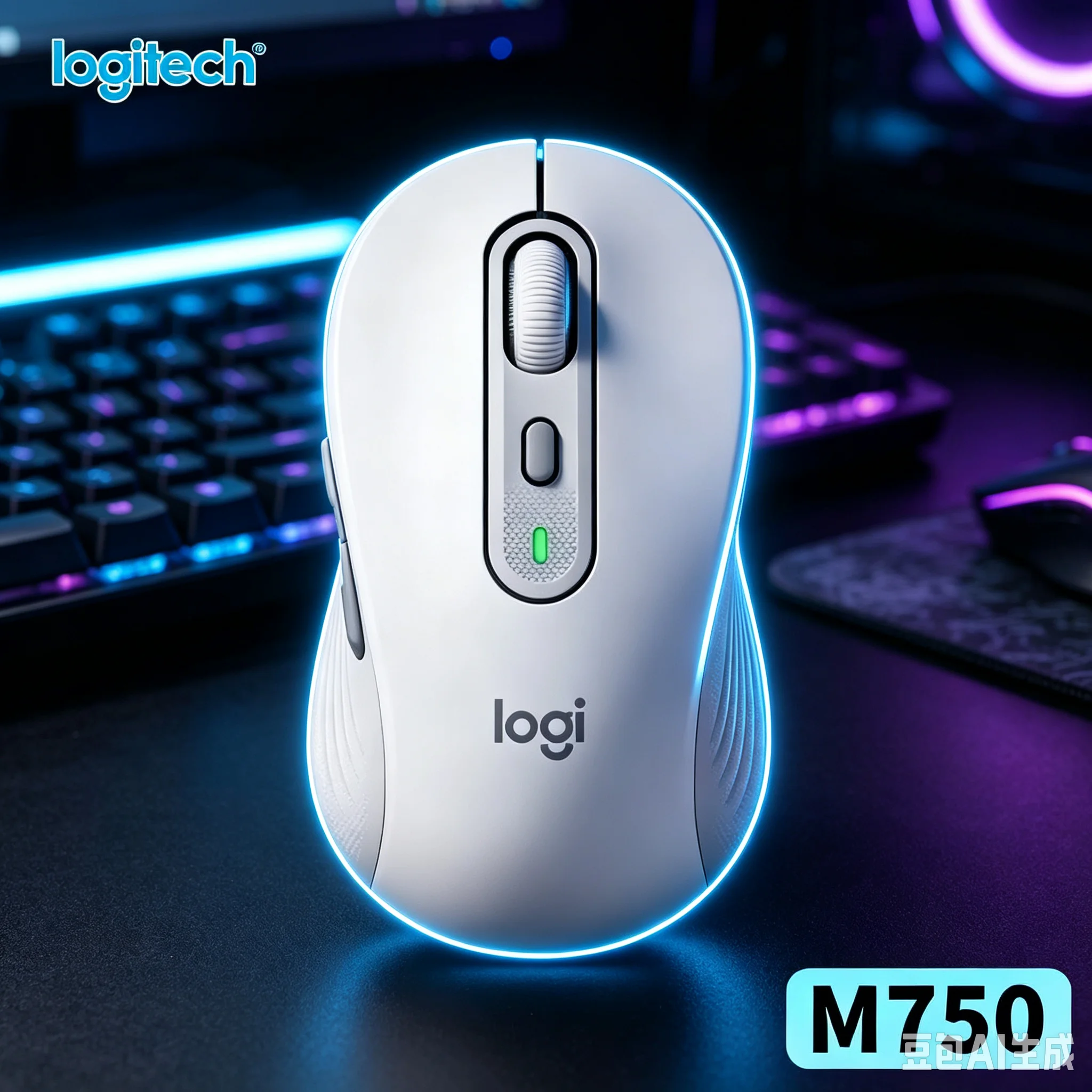 Logitech Signature M750 Wireless Mouse 24-Month Battery SmartWheel Silent Touch Comfort Grip for Home Office PC Mac