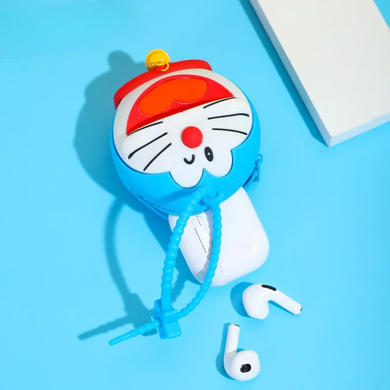 Kawaii Doraemons Kids Mini Coin Purse Children Cute Circular Wallet Cartoon Creative Money Bag Pendant Accessories Gifts