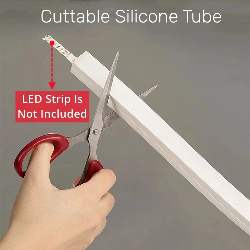 Tube en silicone néon flexible, lampe à ULLED, boîtier encastré, ruban étanche IP67, décoration extérieure, bande lumineuse linéaire, 1-5m par pièce