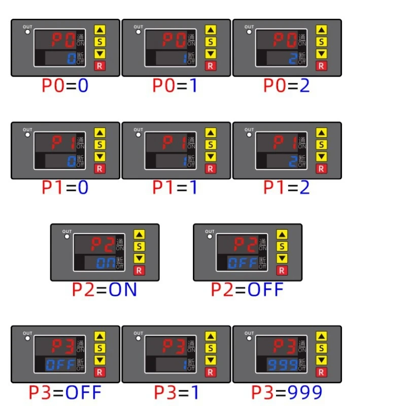 T3231 รีเลย์หน่วงเวลาแบบดิจิตอลมัลติฟังก์ชั่นจอแสดงผล LED Cyclic Timing Control Switch ปรับ Timing Relay,C ใช้งานง่าย