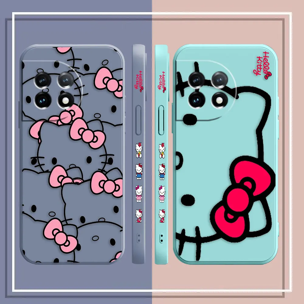 Case For Oneplus 5 5T 6 6T 9 9R 8 8T 7 7T ACE 2V NORD 2 3 Lite Pro Case Cover Funda Cqoue Shell Capa Anime H-Hello K-Kitty Cat