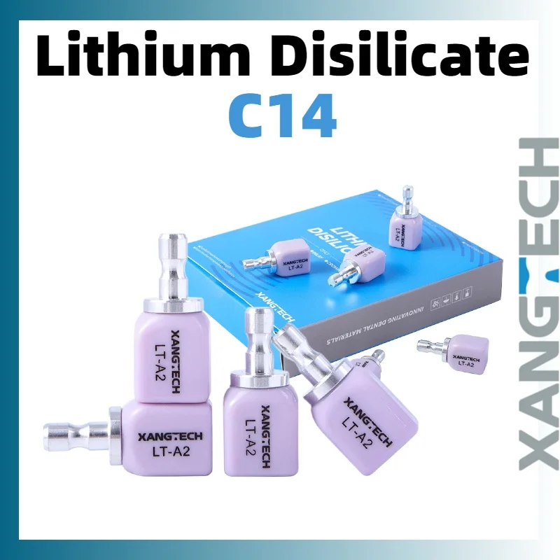 

XANGTECH 10pcs Lithium Disilicate C14 Dental Lab Glass Ceramic Blocks For CAD CAM Sirona Cerec Veneer Dental Materials