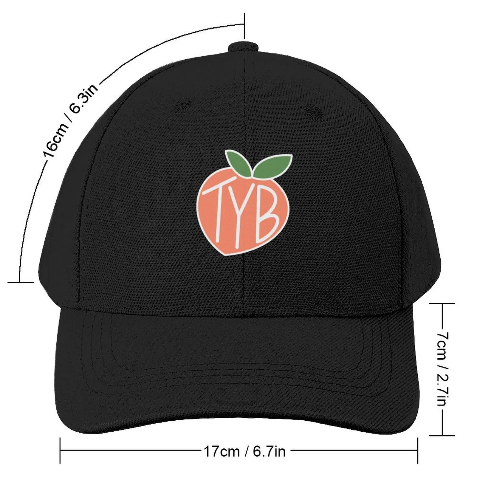 tybee island georgia peach state sticker Baseball Cap black Gentleman Hat Mens Hats Women's