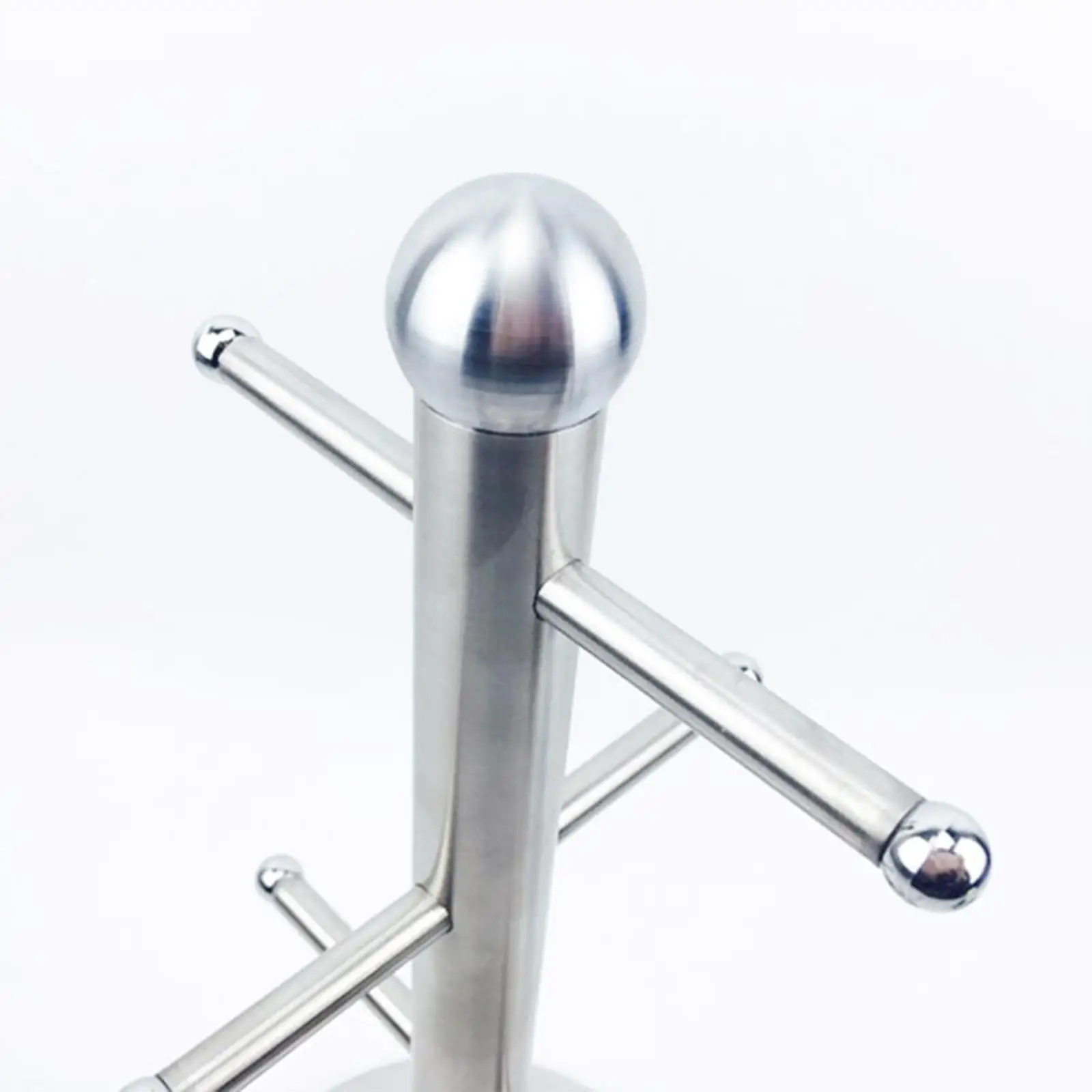 6 Hooks Mug Tree Stainless Steel Diversified Drying Sturdy Coffee Cup Holder for Tea Cup Kitchen Coffee Counter Bar Coffee Mugs