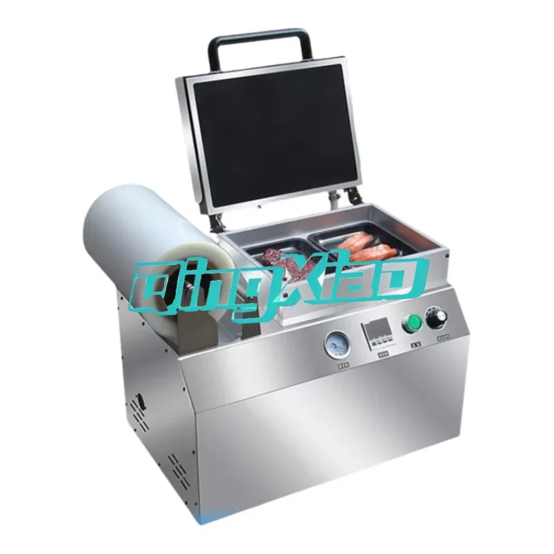 

Small Vacuum Skin Packaging Machine Freshness Keeping Machine for Steak Lamb Chops Salmon Seafood Packaging Equipment