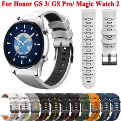 22mm Silicone Strap For Honor Watch GS Pro GS 3 GS3 4 Pro Smart Watch Bracelet Honor Magic Watch 2 Sports Watchband Accessories