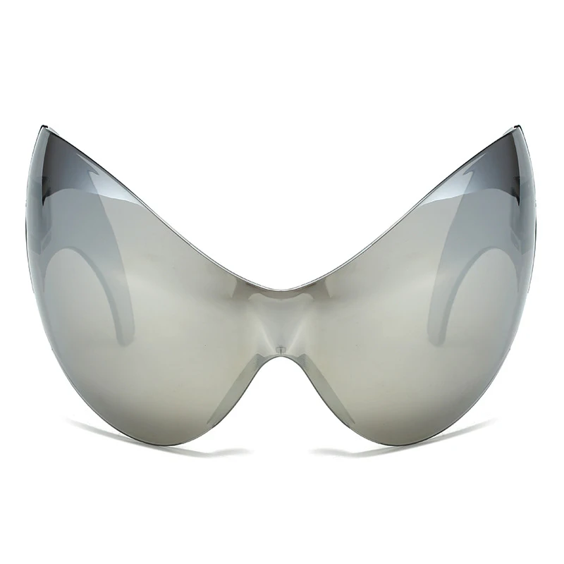 AliExpress ARTORIGIN New Cross-Border Large-Frame Sports Sunglasses, European American Style, Unique and Innovative Cat-Eye Alien Cycling Glasses