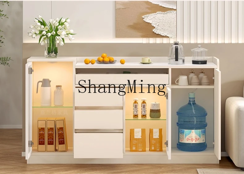 

CL Rock Slab Sideboard Kitchen Storage Cabinet Living Room Sofa Wall-Mounted Tea Kettle Integrated Cabinet