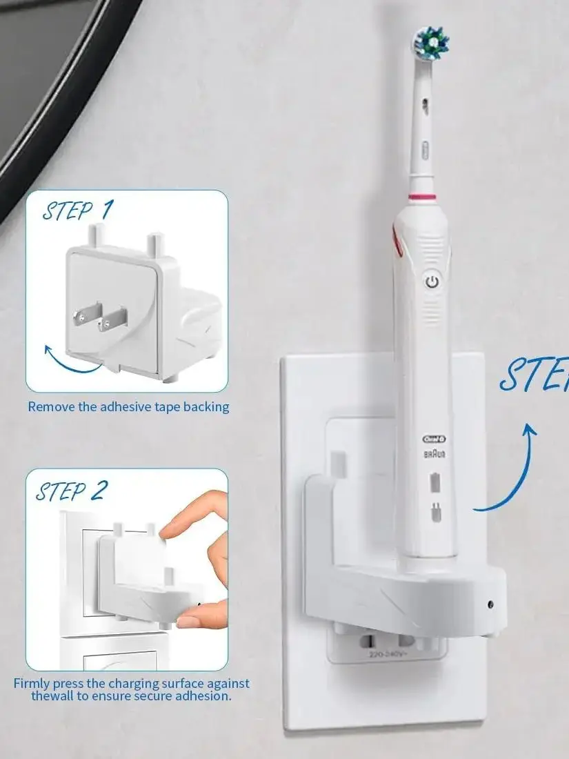 Voor de Oral-B Braun oplader voor elektrische tandenborstel Oral-B 3757 elektrische tandenborstel inductie oplaadstation muur, waterpr - afbeelding 2