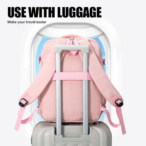 Imagen 2 del producto Mochila de viaje transfronteriza, bolsa de equipaje con compartimento para zapatos de gran capacidad para hombres y mujeres, bolsa de negocios para computadora, bolso escolar para estudiantes, desplazamientos