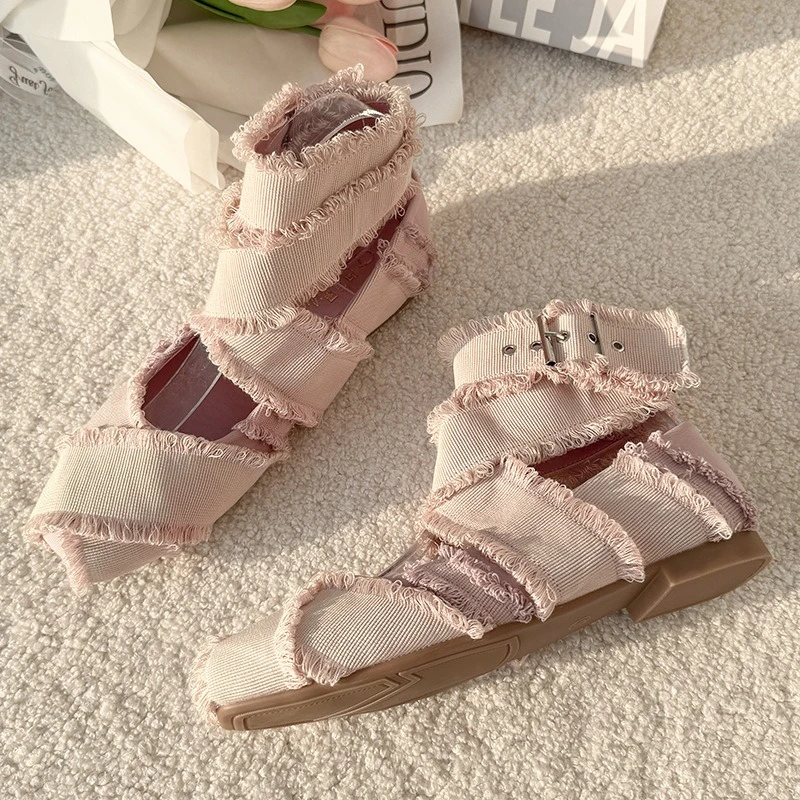 

Модные дизайнерские балетки с перекрестным ремешком, женские туфли на плоской подошве, осень 2022, новинка в стиле ретро, туфли Мэри Джейн с квадратным носком и пряжкой, Zapatos De Mujer