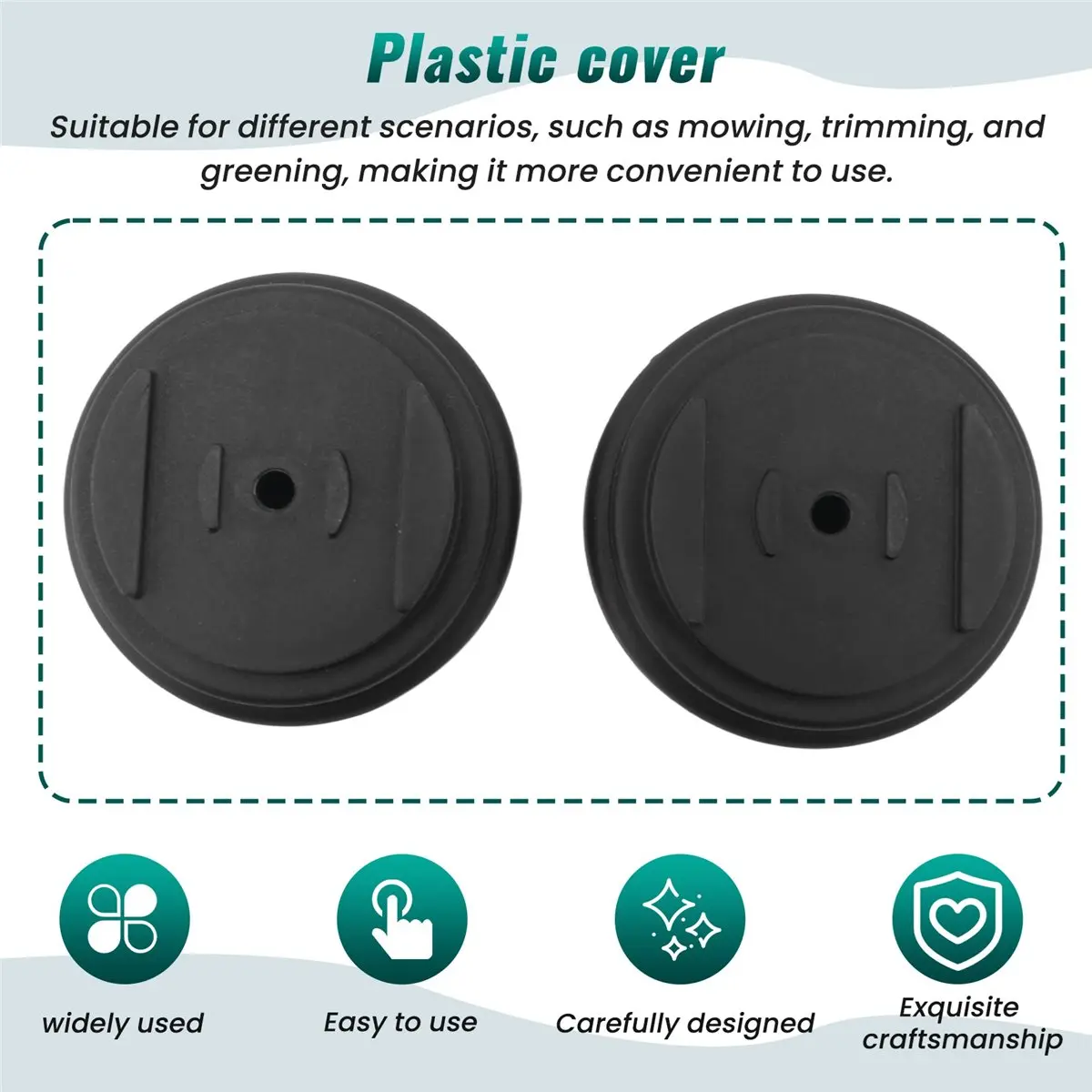 DT95 Lot de 2 accessoires de protection en plastique pour tondeuse à gazon électrique au lithium, base de lame, outils de jardinage