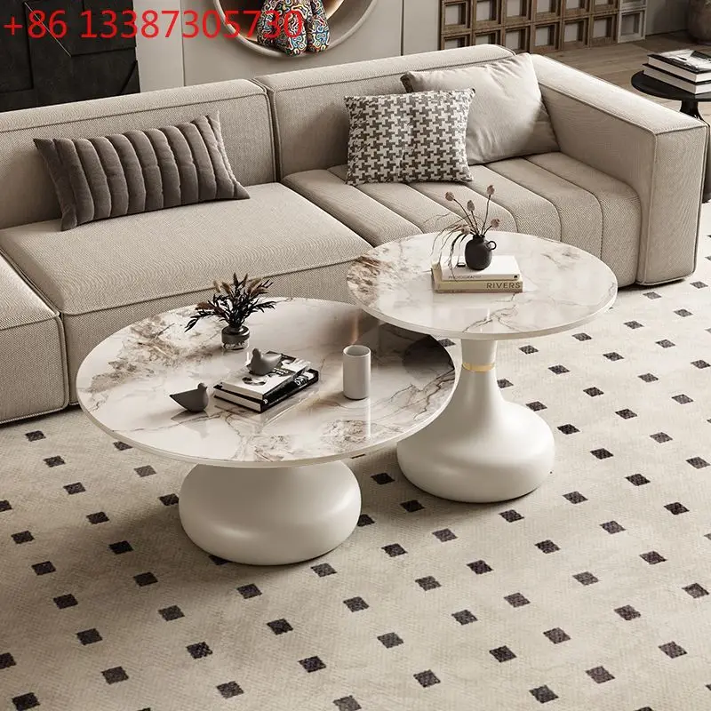 

Modern simple slate coffee table combination light luxury high-end small apartment living room home small coffee table