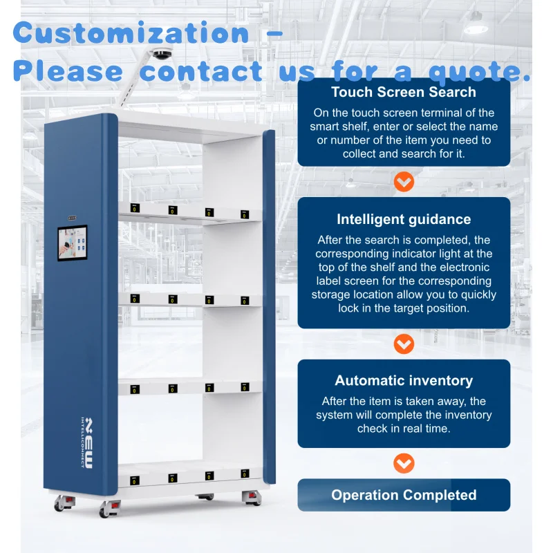 custom.16-Bay Intelligent Weight Shelf Construction PPE&Safety Gloves Real-Tracking Integrate Inventory Management Syst