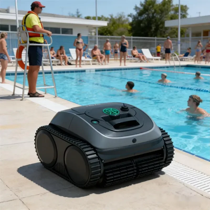 Automatic Electric Pool Cleaner Robot Lithium Battery Powered Swimming Pool Vacuum Cleaner for Inground Above Ground Pools