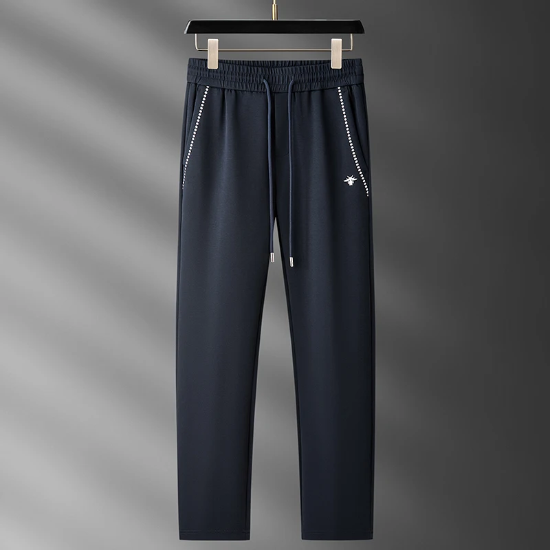 Skin-Friendly, Light Luxury, High-End Old Money Style Men's Autumn and Winter Straight-Leg Loose Versatile Breathable Wrinkle-Free Casual Trousers