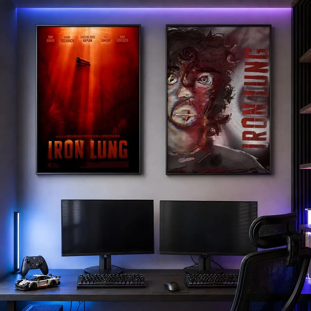 Movie Iron Lung Markiplier Blood Ocean Poster PP Self Adhesive Decorative HD For Garage Gaming Room Living Room Gift