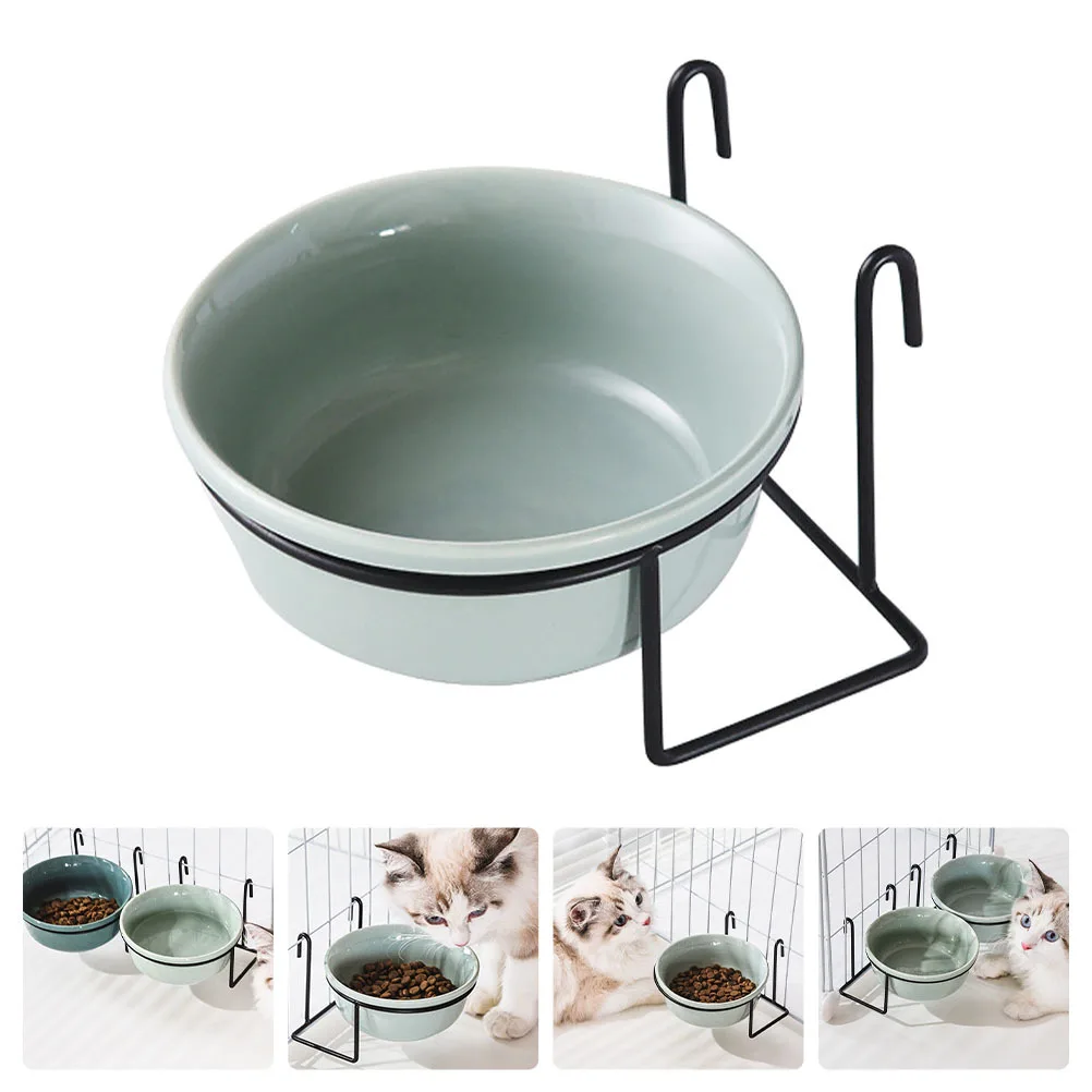 

1Set Pet Water Bowl Easy Wash Hangable Design Suitable for Cage Kitten Bowl and Small Cat Accessories Cat Food Container