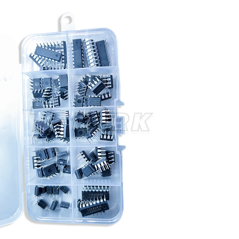 85PCS/Lot Electronic Component Assortment Kit LM324 LM358 LM386 LM393 UA741CP NE5532 NE555 PC817 ULN2003AN ULN2803APG DIP