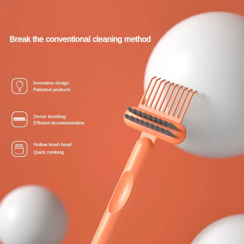 2in1 Comb Cleaning Brush Hairbrush Duster Mini Rake Embedded Tool Hair Dirt Remover for Hair Comb Dust Portable for Home Salon