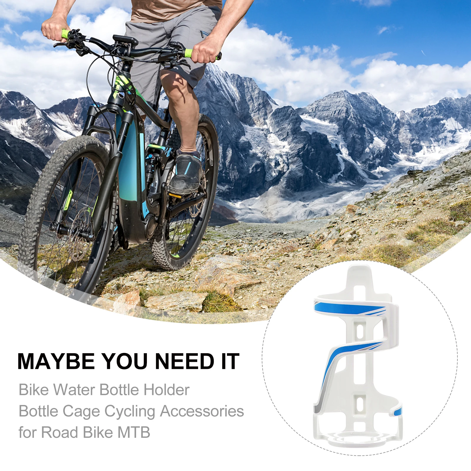 

Lightweight Mountain Bike Water Bottle Cage Sturdy Nylon Bottle Holder For Cycling Durable Easy Install Outdoor Bicycles