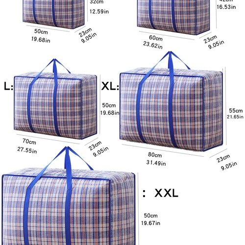 접이식 이동 가방, 대용량 직조 가방, 뱀가죽 가방, 방수 휴대용 모바일 가방, 파란색, 1PC