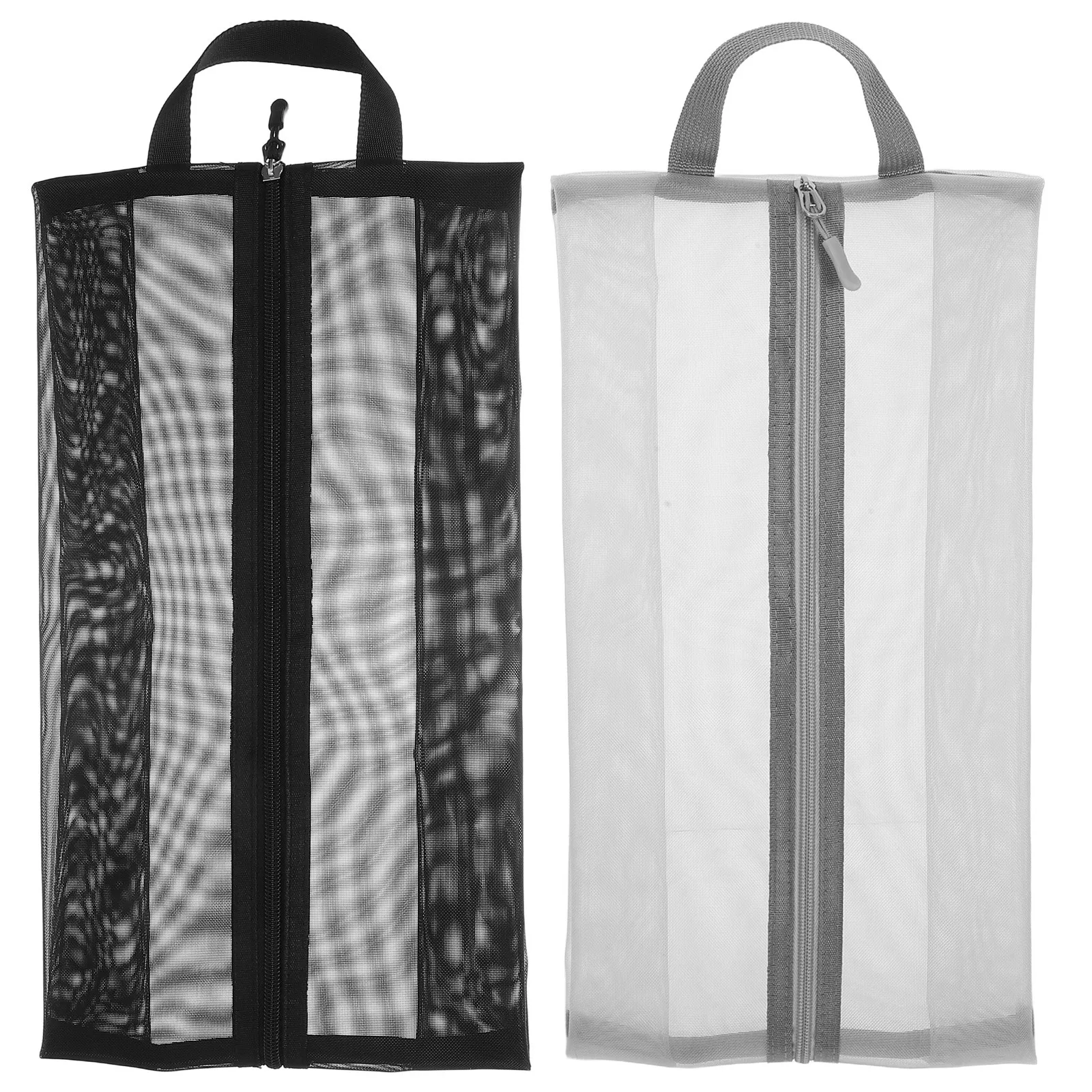 

2Pcs Travel Shoe Bags Breathable Mesh Organizer Lightweight Foldable Zippered Sneaker Pouch Suitcase Closet Packing Shoe Storage