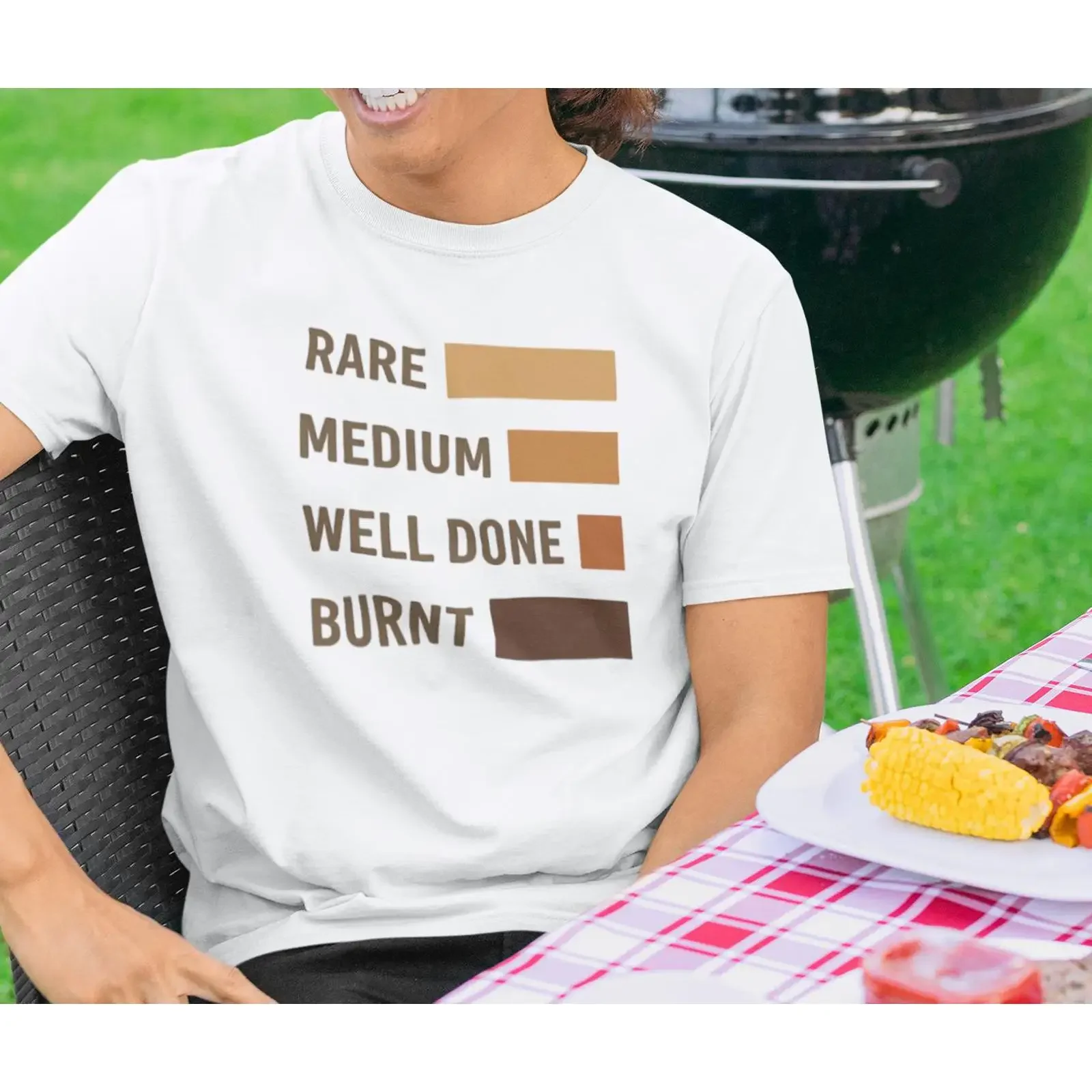 Grill Master T Shirt BBQ Cooking Levels Father's Day  vintage Washed Breathable Top For Everyday Wear Unisex Stylish graphic