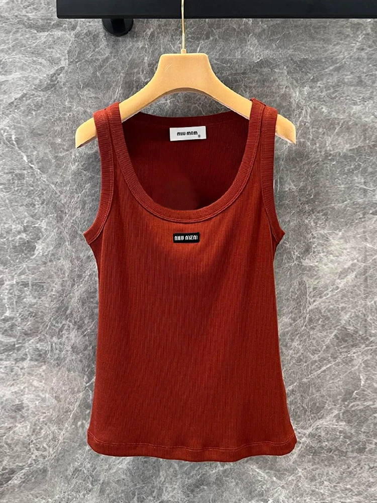 

High-End Women's Knitted Vest Summer Casual Versatile Patchwork Commute Sle Regular Fit Single Piece Chinese Production