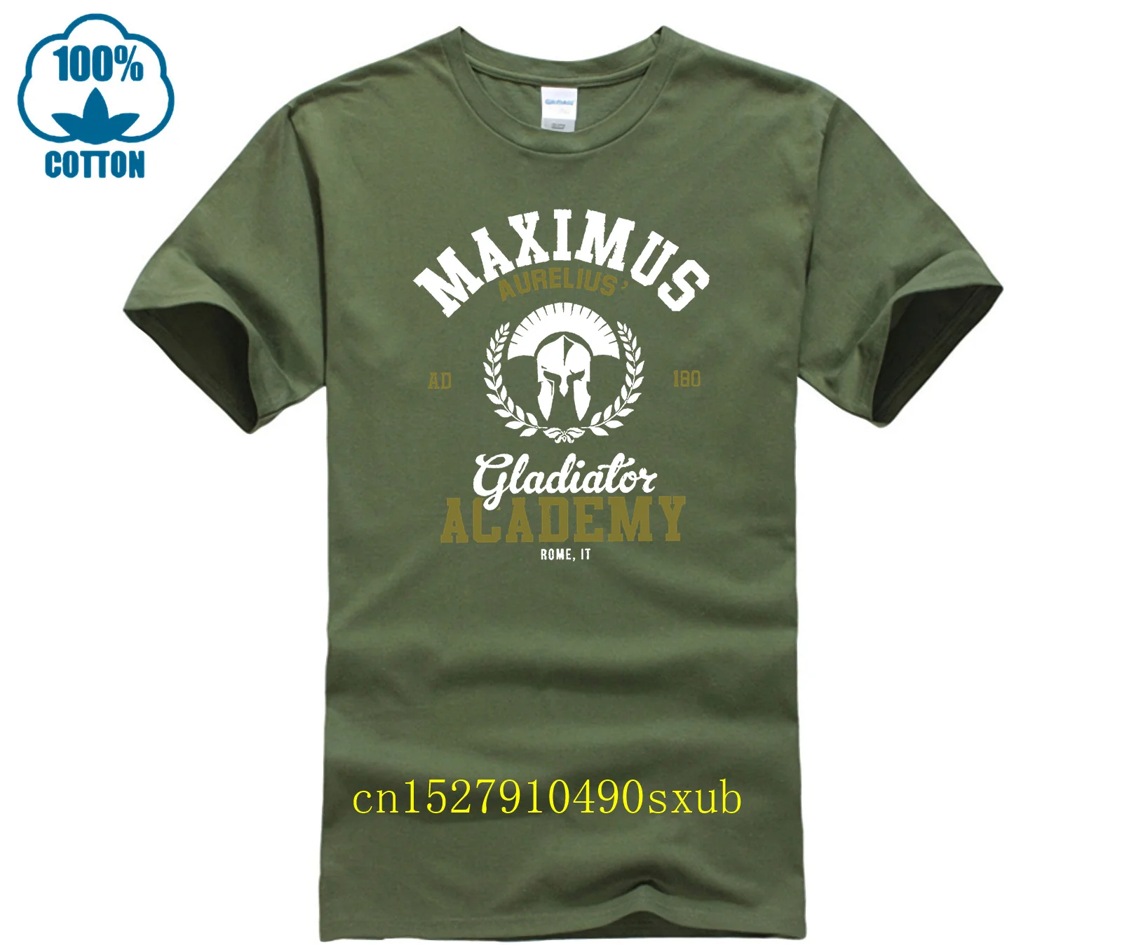 Maximus Aurelius Gladiator Academy Men'S T Shirt Printed Men T-Shirt Short Sleeve Funny Tee Shirts