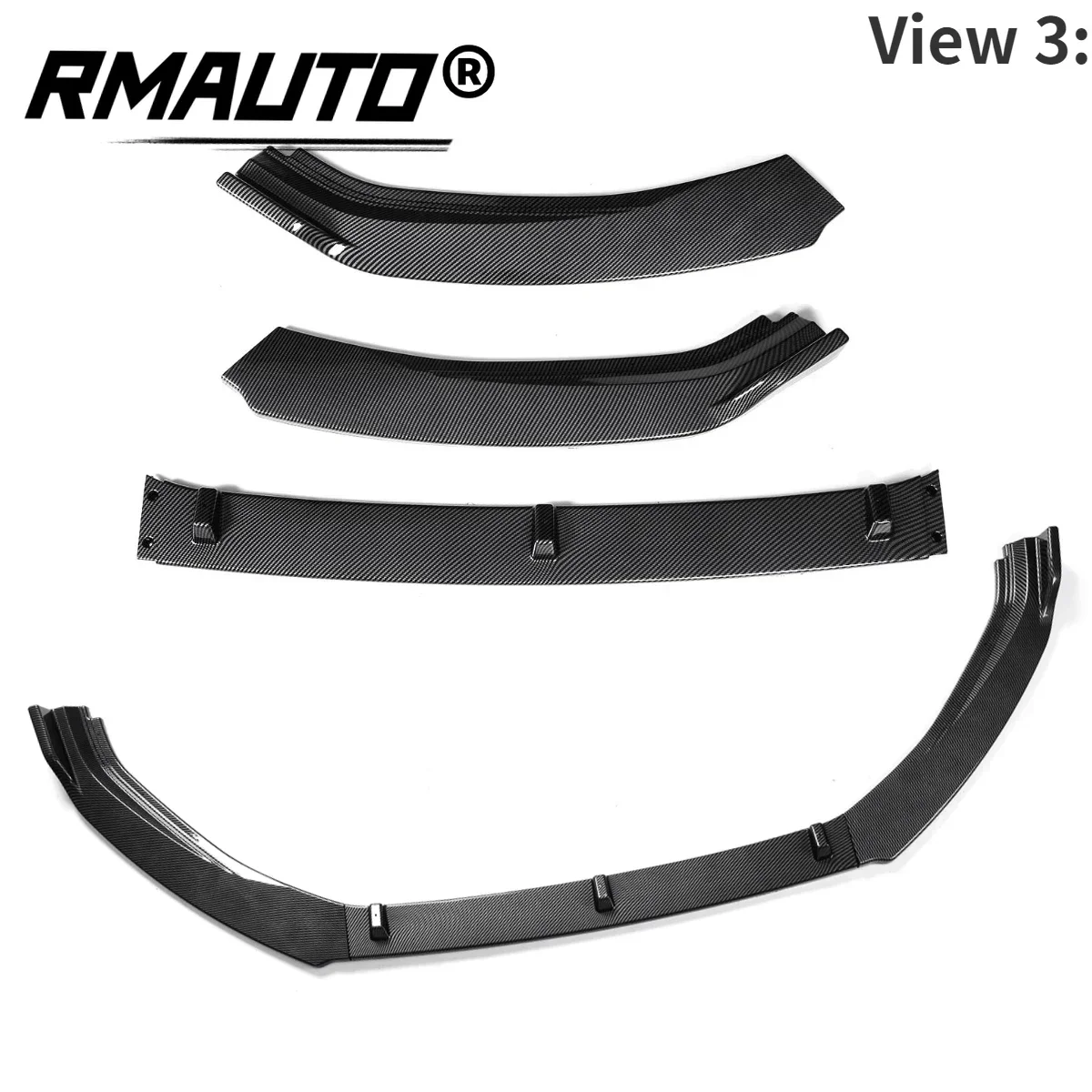 For VW Golf 7 MK7 MK7.5 GTI 2014-2020 Car Front Bumper Splitter Lip Diffuser Spoiler Protector Deflector Car Accessory Body Kit view 6