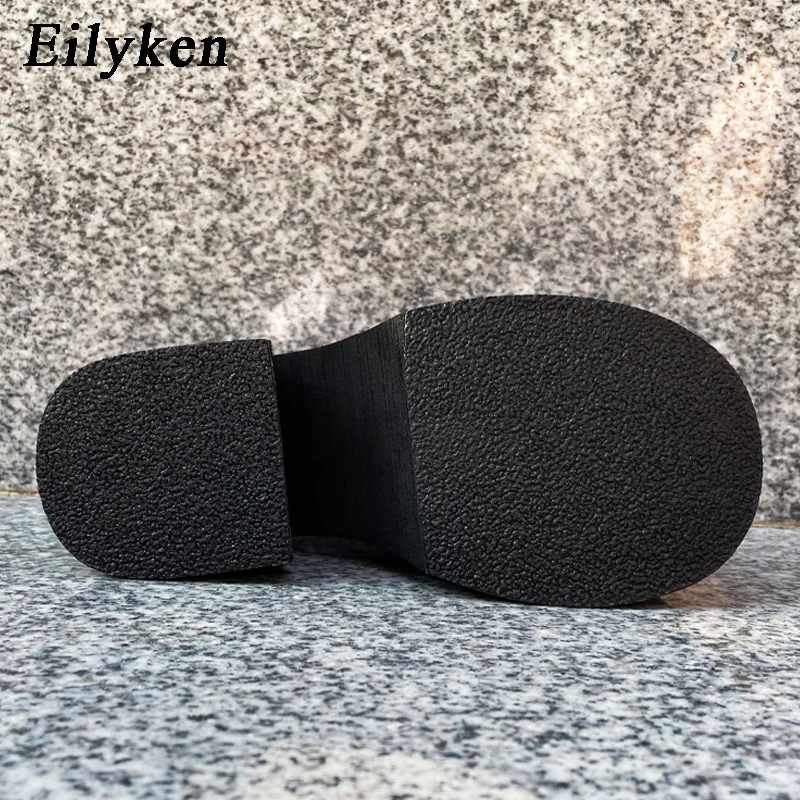 Eilyken Big Size 43 New Platform Women Slippers Fashion Chunky High Heels Sandals Roma Style Round Toe Slide Mule Shoes