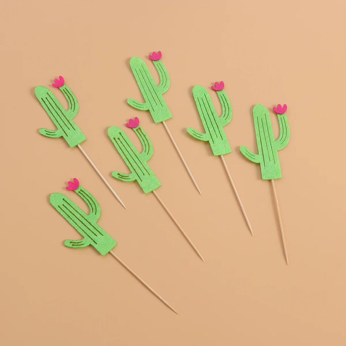 

12pcs Cake Toppers Cactus Picks for Cupcakes Decorations Luau Party Wedding Birthday Garden Events Home Accessories