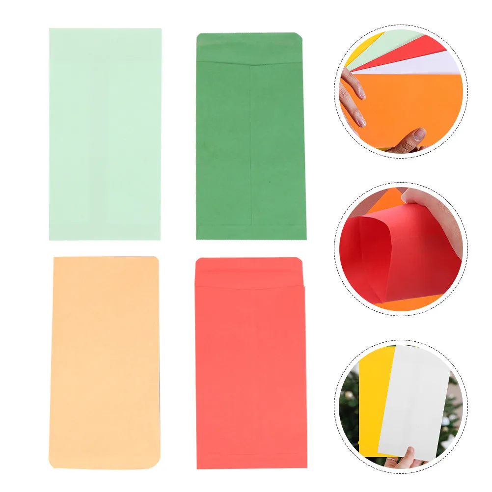 50Pcs Colored Cash Envelopes for Money Saving Budget Tips Bills Coins Jewelry Buttons Hair Ties Paper Organizer
