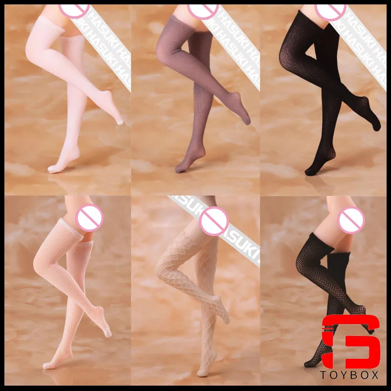 In Stock HASUKI SB01 SB03 SB04 1/12 3D Stockings Seamless Mesh Socks Clothes Accessories Fit 6'' Female Action Figure Body