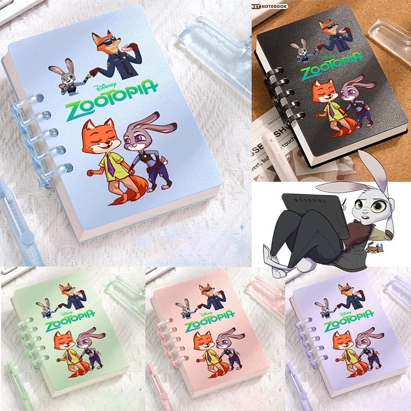 

Блокнот Disney Zootopia с перфорированными страницами, цветной блокнот, внутренние страницы с горизонтальными линиями, блокнот для записей, школьные и офисные канцелярские принадлежности