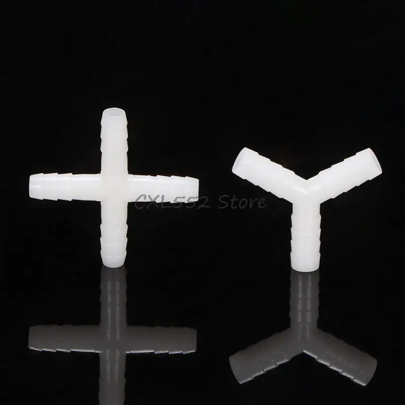 20Pcs 10mm Equal Diameter Plastic Joint Straight Through T-shaped Y Three-way Four-way Cross Pagoda Joint