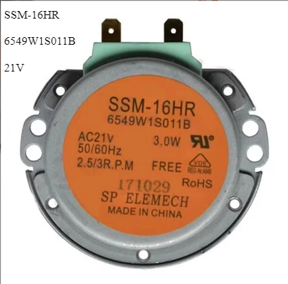 Двигатель поворотного стола для микроволновой печи, синхронный двигатель с лотком 21 В, серия SSM-16HR 6549W1S011B, новинка