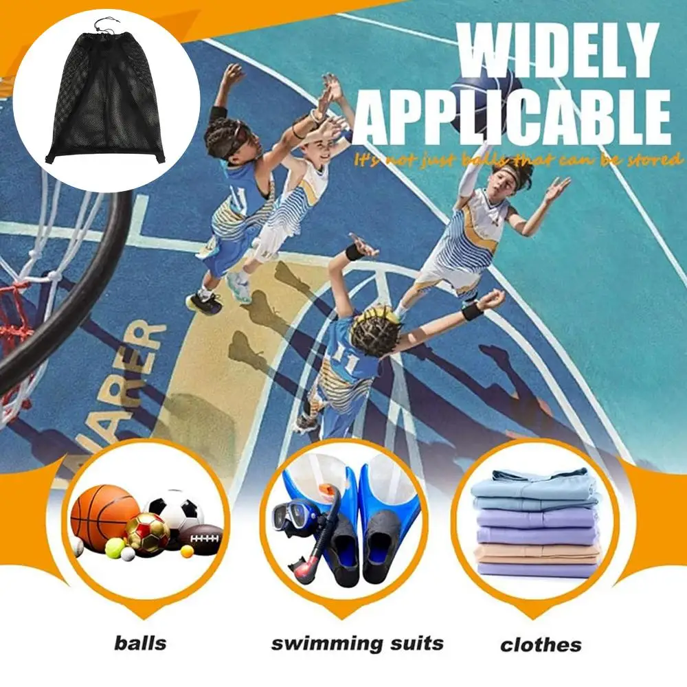 Cordão mochila saco de malha portátil futebol basquete compras bolso supermercado esportes sacos viagem brinquedo nadar stor f3n9