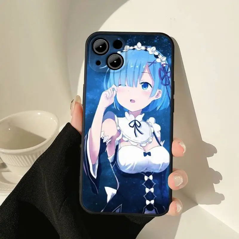 Zero-Starting Life in Another World Rem Phone Case For iphone 13 12 Pro 11 14 Pro Max X XR Mini XS MAX 7 8 plus phone Covers