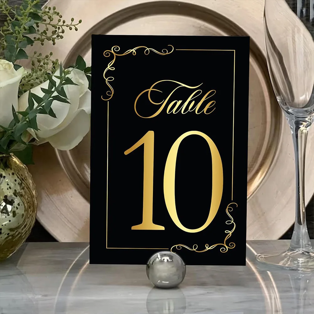 

30Pcs Table Numbers Cards Paperboard Standing Desk Number for Wedding Party Banquet Seat Labels Decorations Hotel Restaurant
