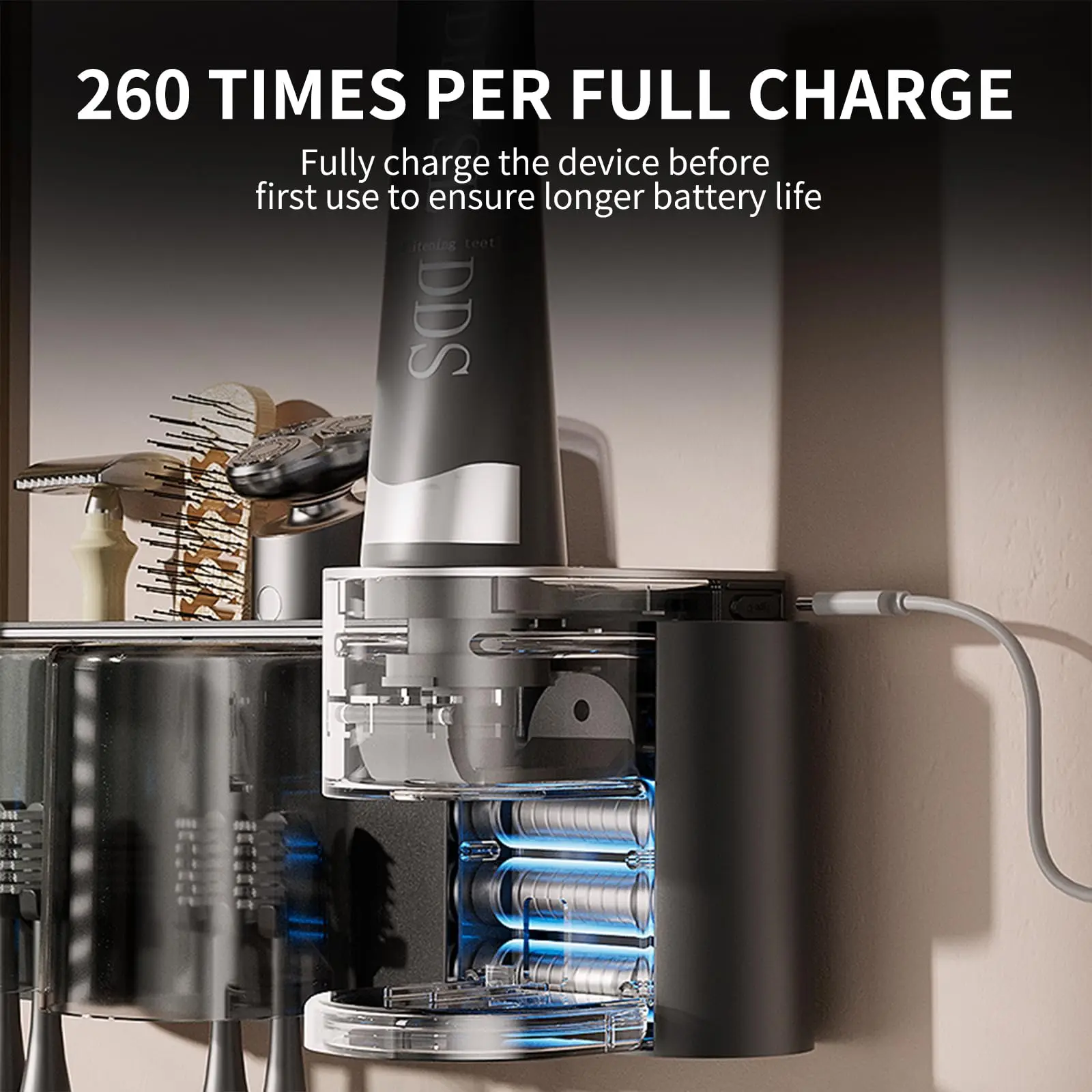 Automatic Toothpaste Dispenser with 2 Cups Wall Mounted Toothbrush Holders ElectricToothpaste Squeezer Touchless for Bathroom