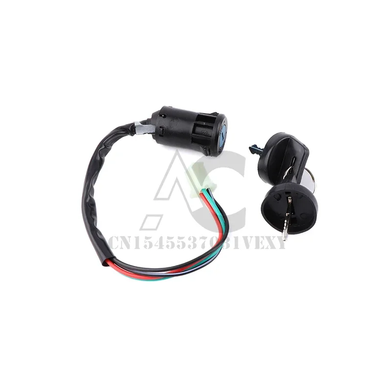 

4-проводной универсальный ключ замка зажигания (2 ключа с пылезащитным колпачком) для мотоцикла Dirt Bike ATV Buggy QUAD Pit Bike Monkey Bike